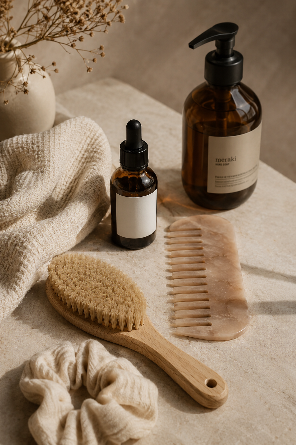 Ästhetisch arrangierte Beauty-Utensilien
